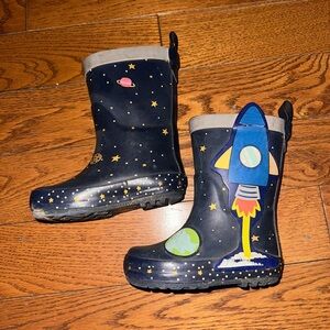 Cat & Jack Space Galaxy Kids Rain Boots